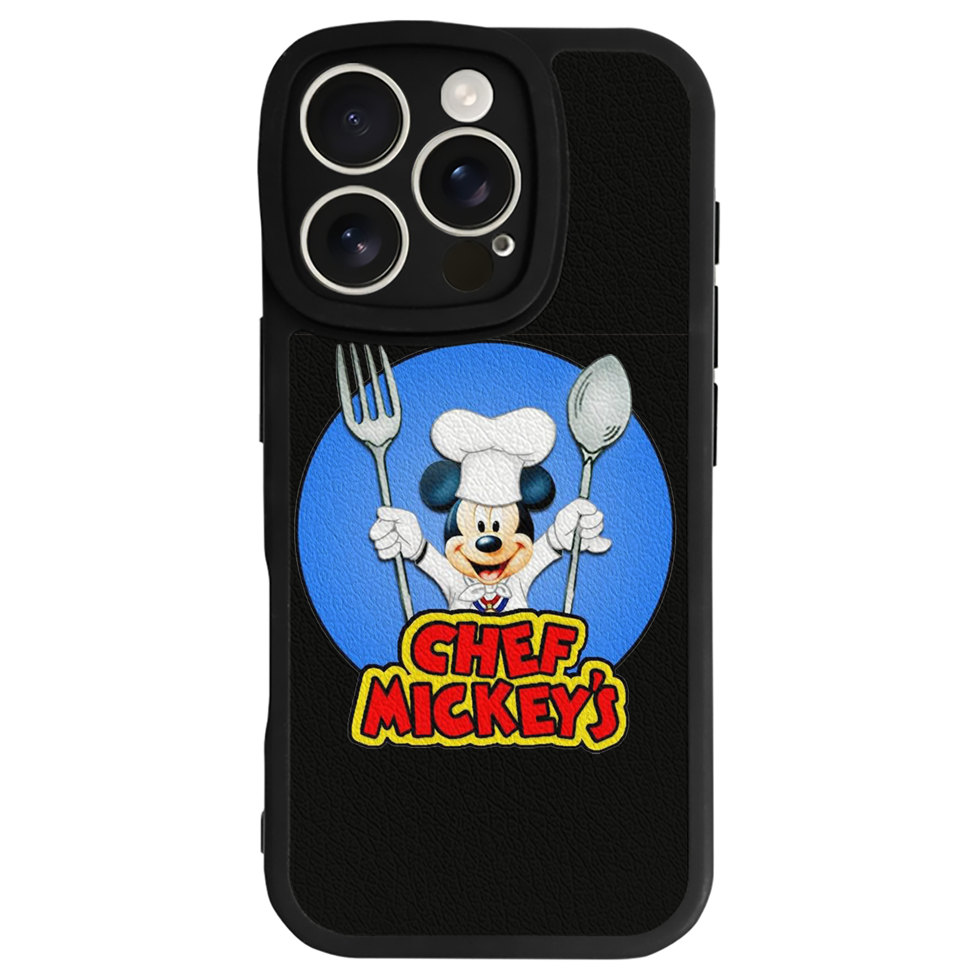 （画像用） ミッキーマウス Mickey Mouse 【iPhone 16シリーズ対応】シリコンスマホケース（レザー調） 材質：シリコン